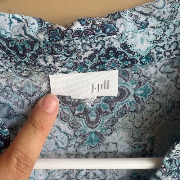 J.Jill Floral Long Sleeve Blouse - Size M - Casual Modest Office - Picture 4 of 6